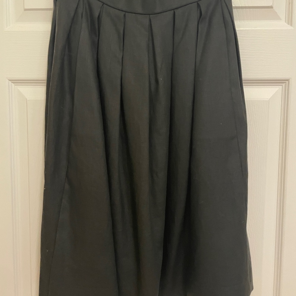 Vintage Saks Fifth Avenue Linen two piece vest and skirt black Carolyne Roehm - Picture 8 of 8